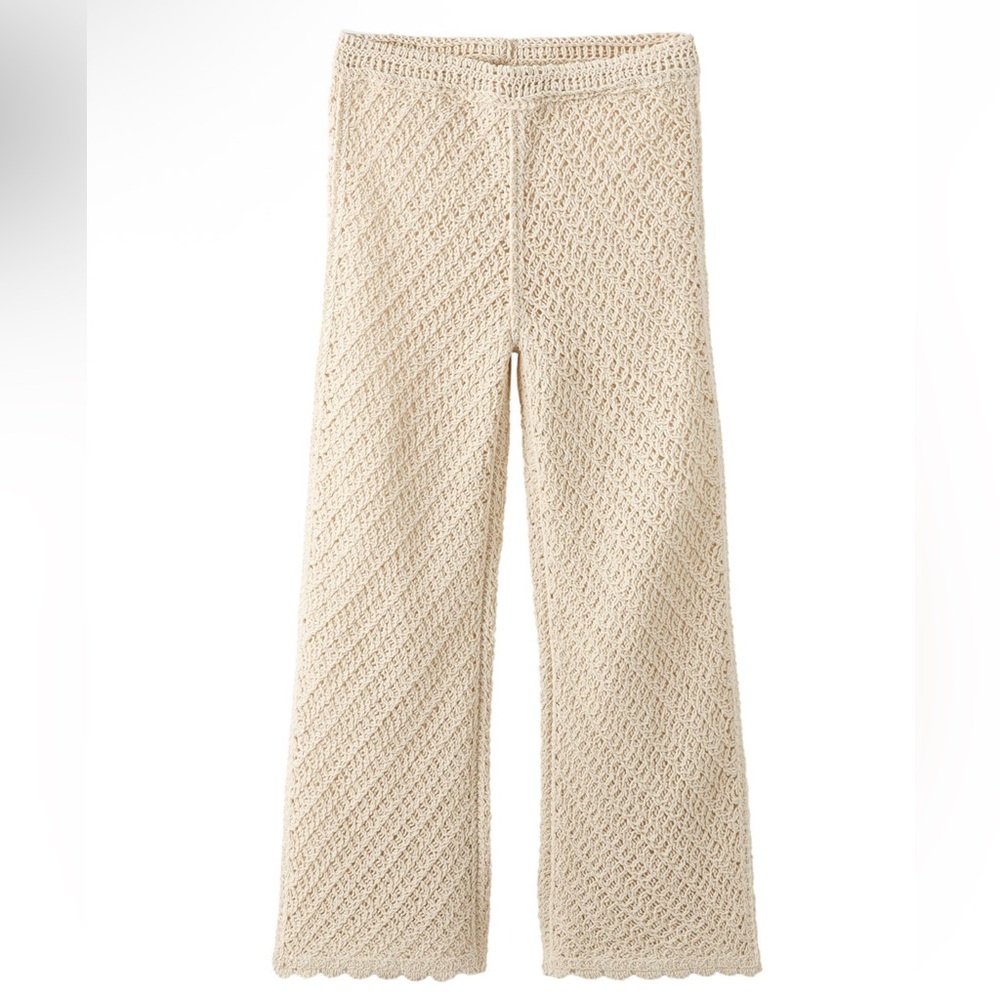 Zara Kids Cream Knit Casual Bottoms